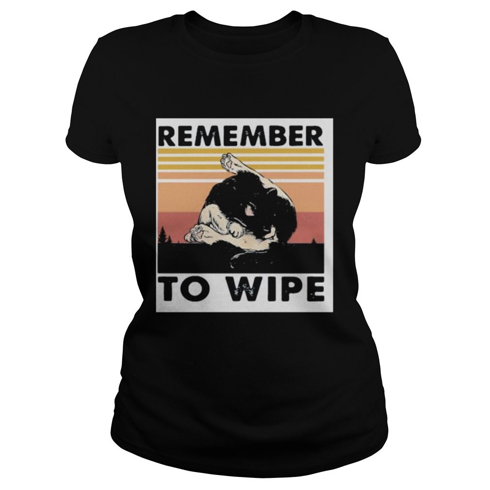 Cat remember to wipe vintage retro  Classic Ladies