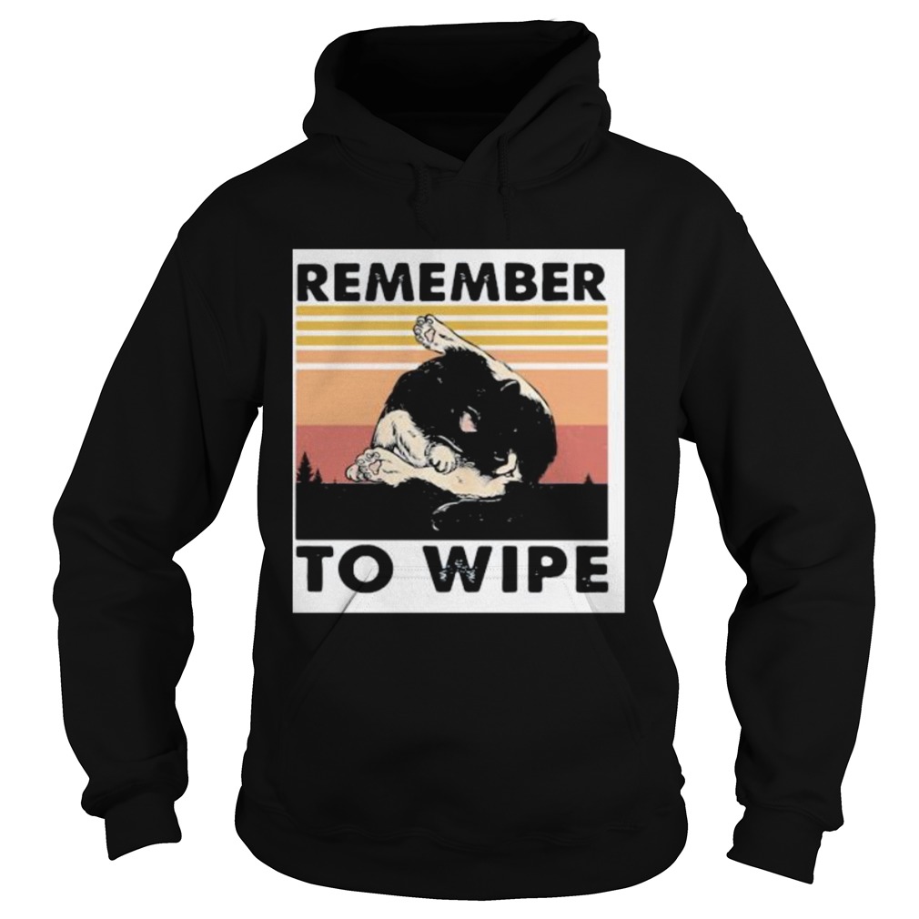 Cat remember to wipe vintage retro  Hoodie