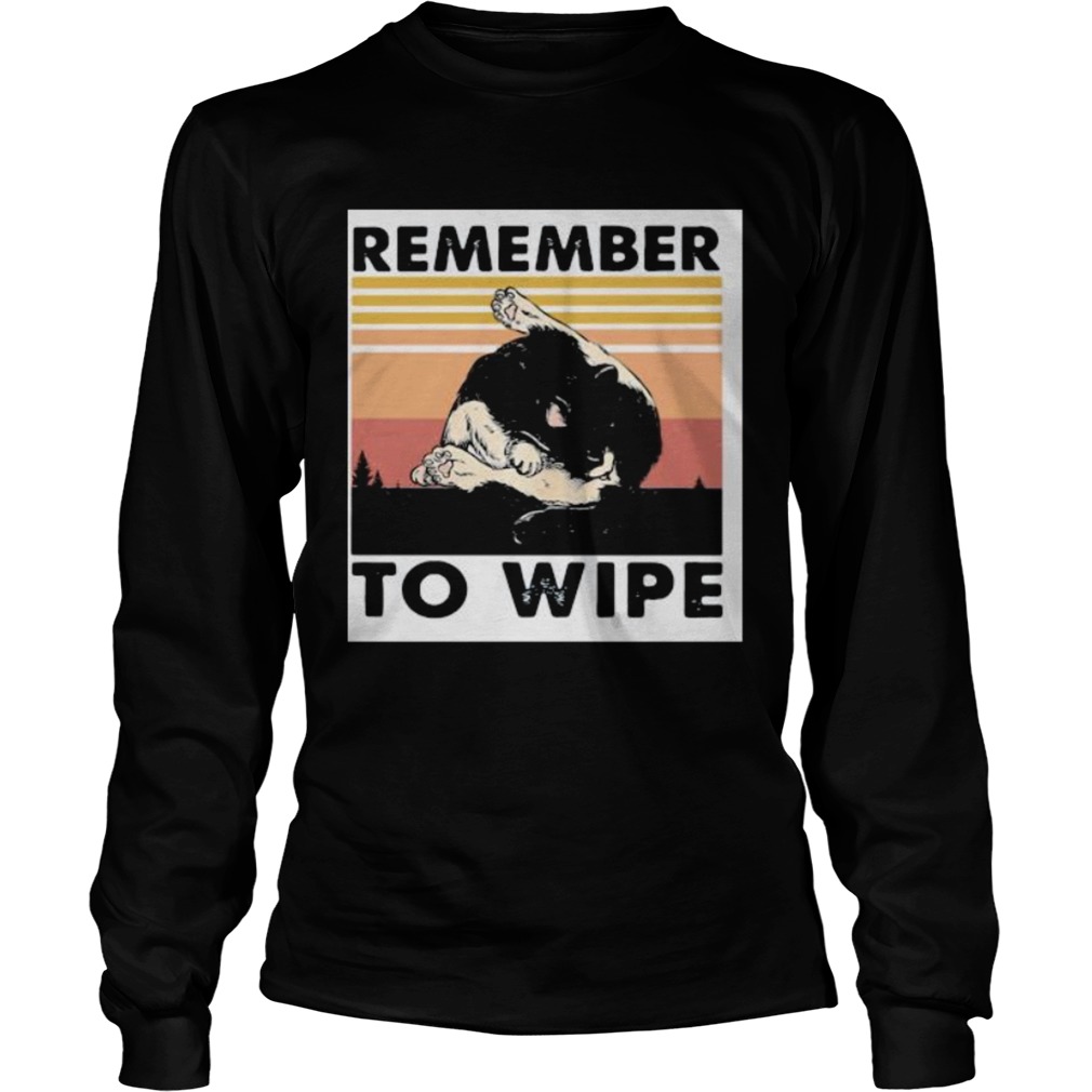 Cat remember to wipe vintage retro  Long Sleeve