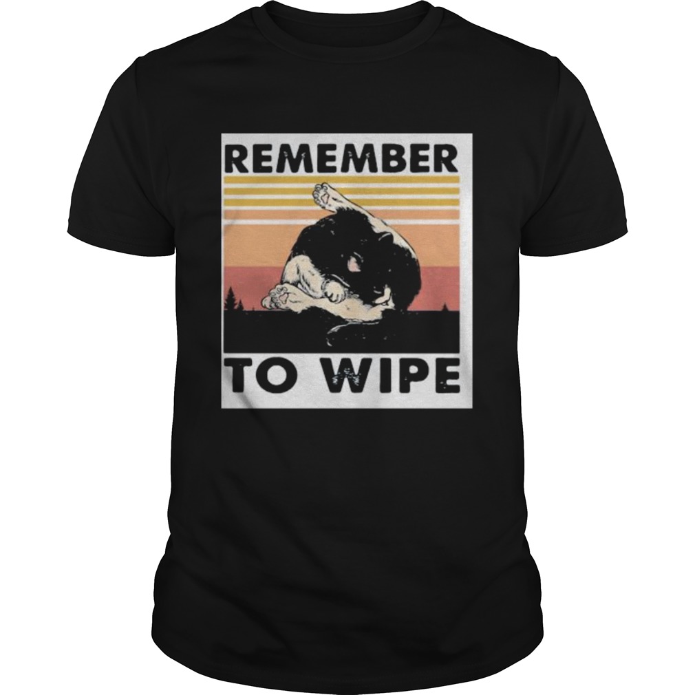 Cat remember to wipe vintage retro  Unisex