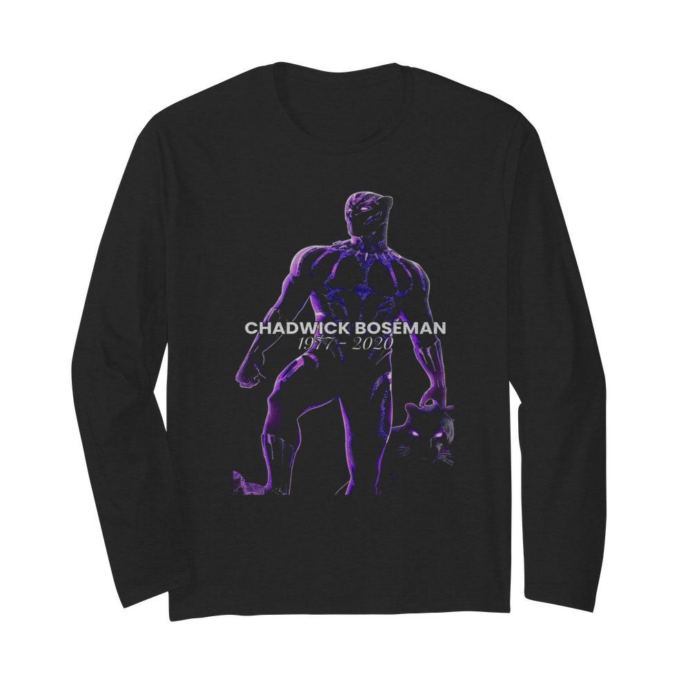 Chadwick Boseman R.I.P To The Black Panther Wakanda Forever  Long Sleeved T-shirt 