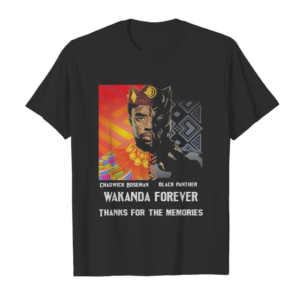 Chadwick Boseman black panther 1976 2020 thank you for the memories signature shirt