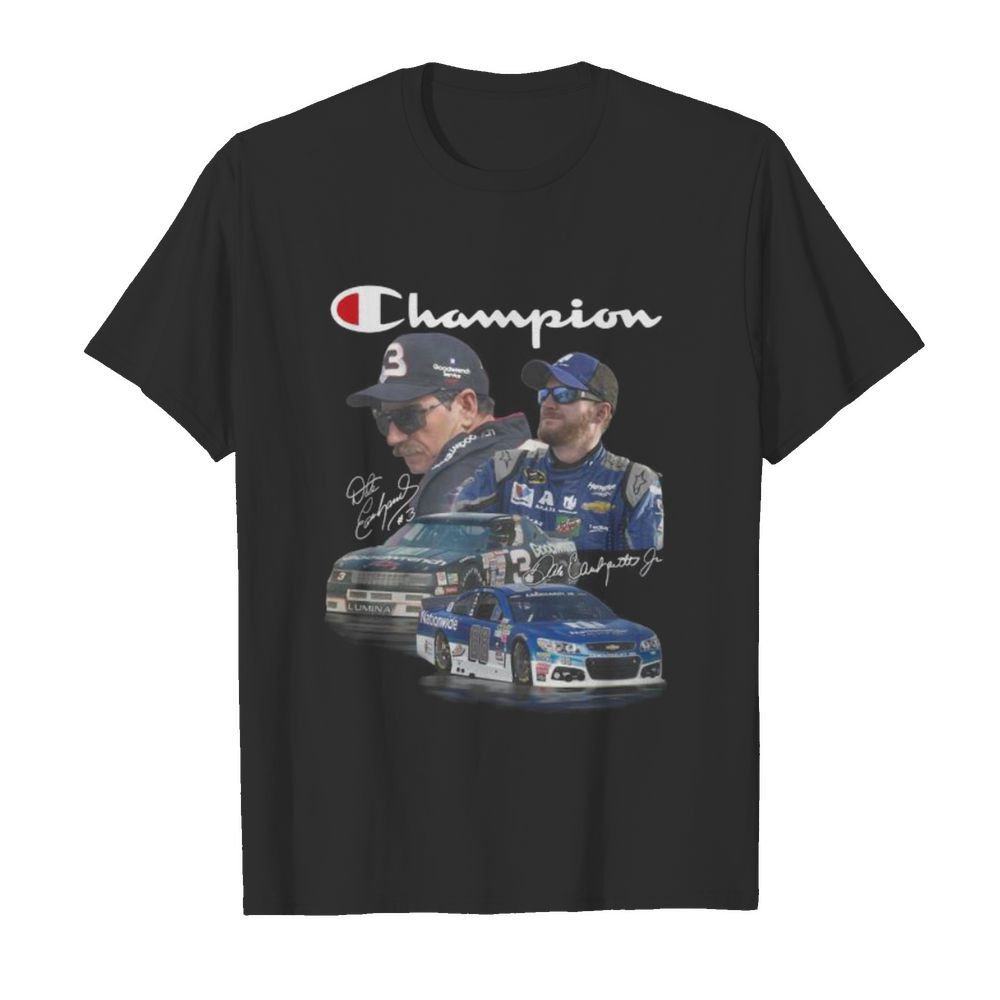 Champion dale earnhardt #3 goodwrench dale earnhardt jr. 88 signature shirt