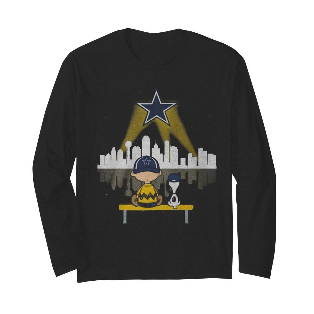 Charlie brown and snoopy dallas cowboys football  Long Sleeved T-shirt 