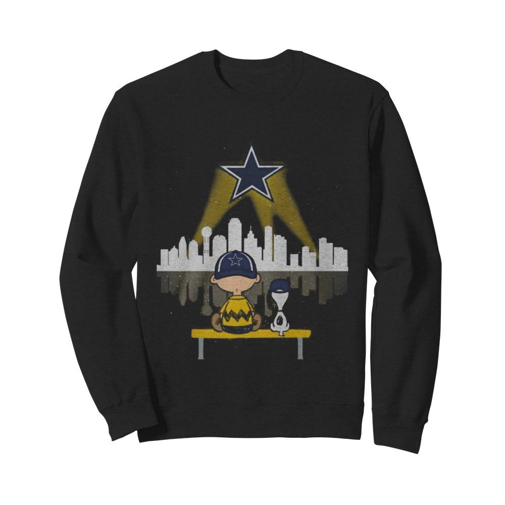 Charlie brown and snoopy dallas cowboys football  Unisex Sweatshirt