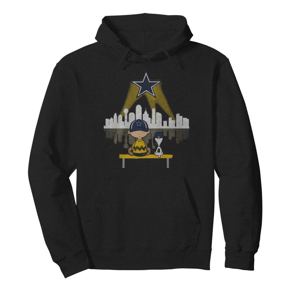 Charlie brown and snoopy dallas cowboys football  Unisex Hoodie