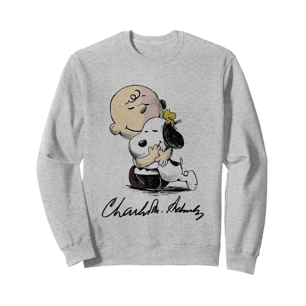 Charlie brown snoopy and woodstock art signatures  Unisex Sweatshirt