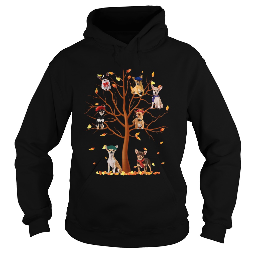 Chihuahua Fall Tree  Hoodie