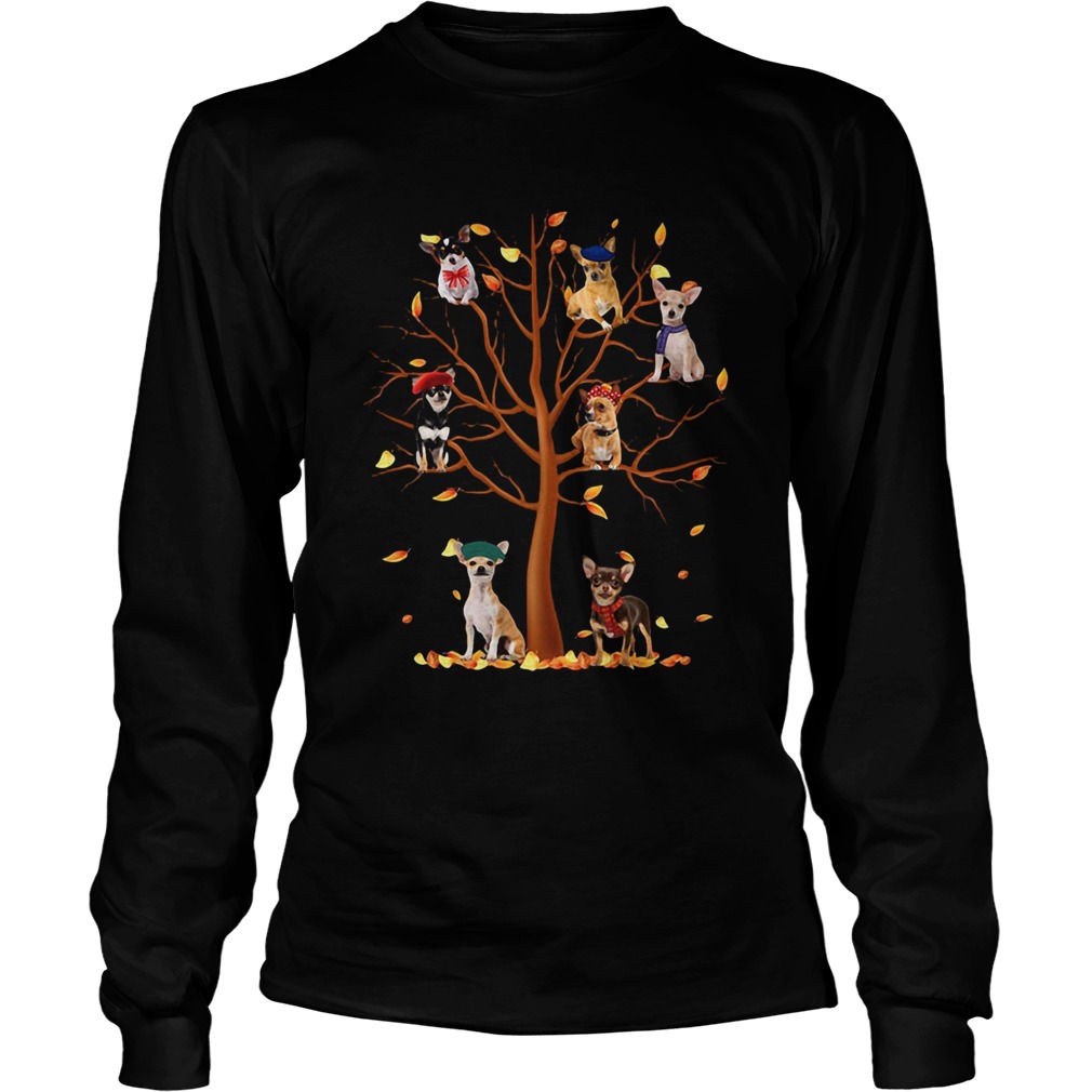 Chihuahua Fall Tree  Long Sleeve