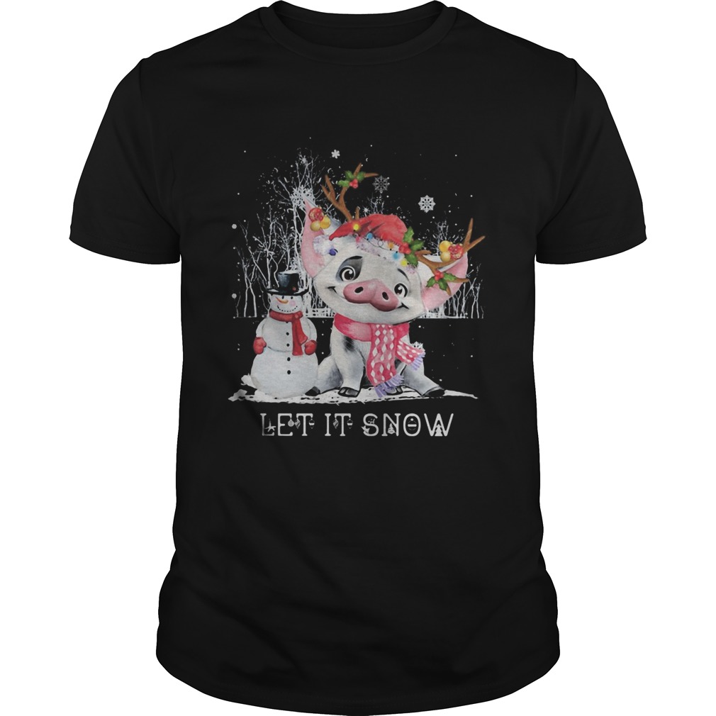 Christmas Pig Let It Snow shirt