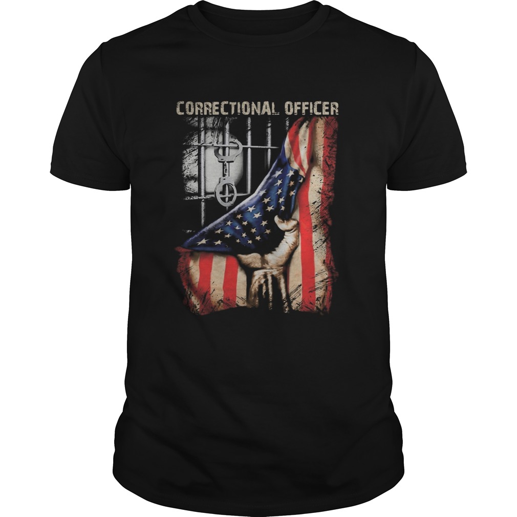 Correctional officer american flag happy independence day shirt