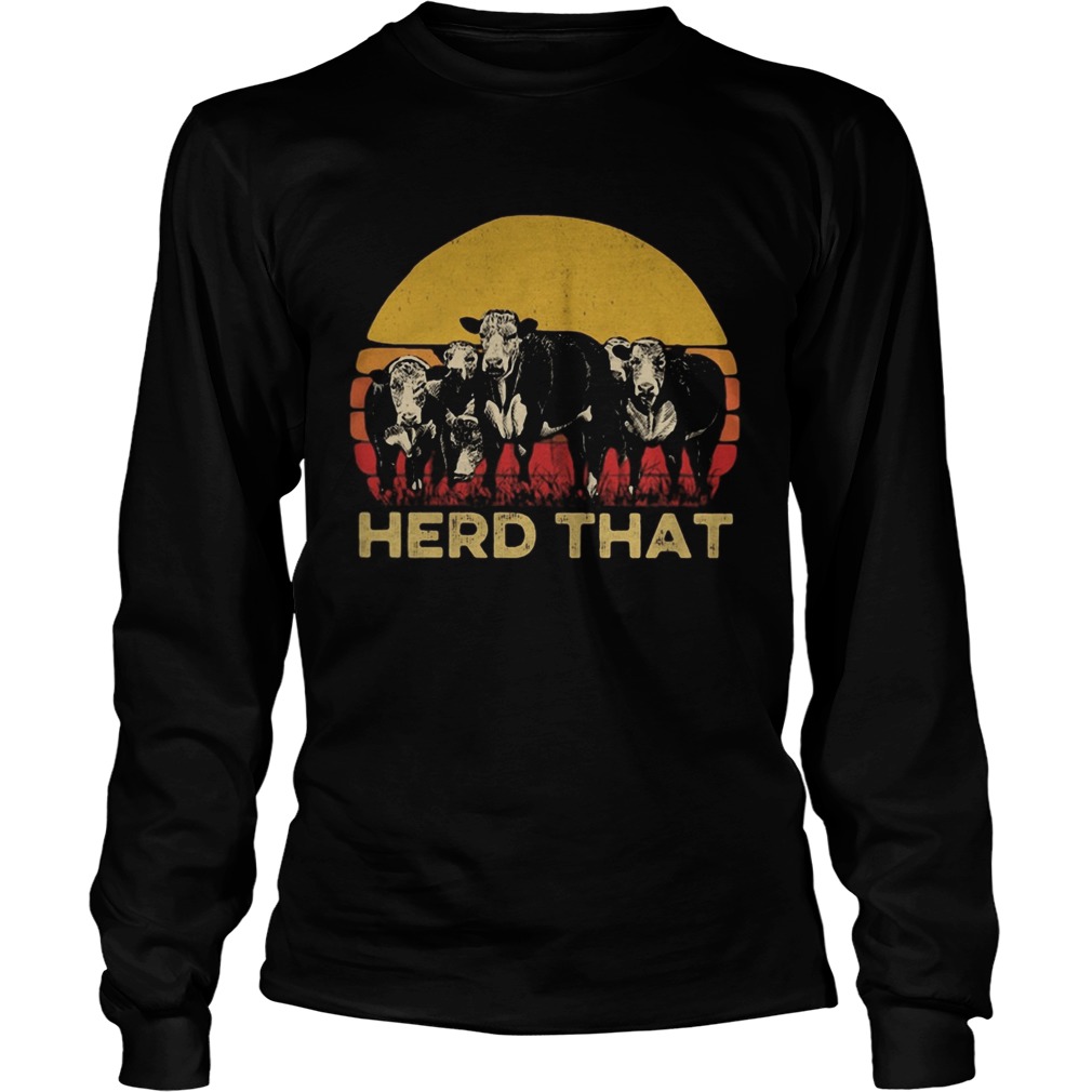 Cow Herd that Vintage retro  Long Sleeve