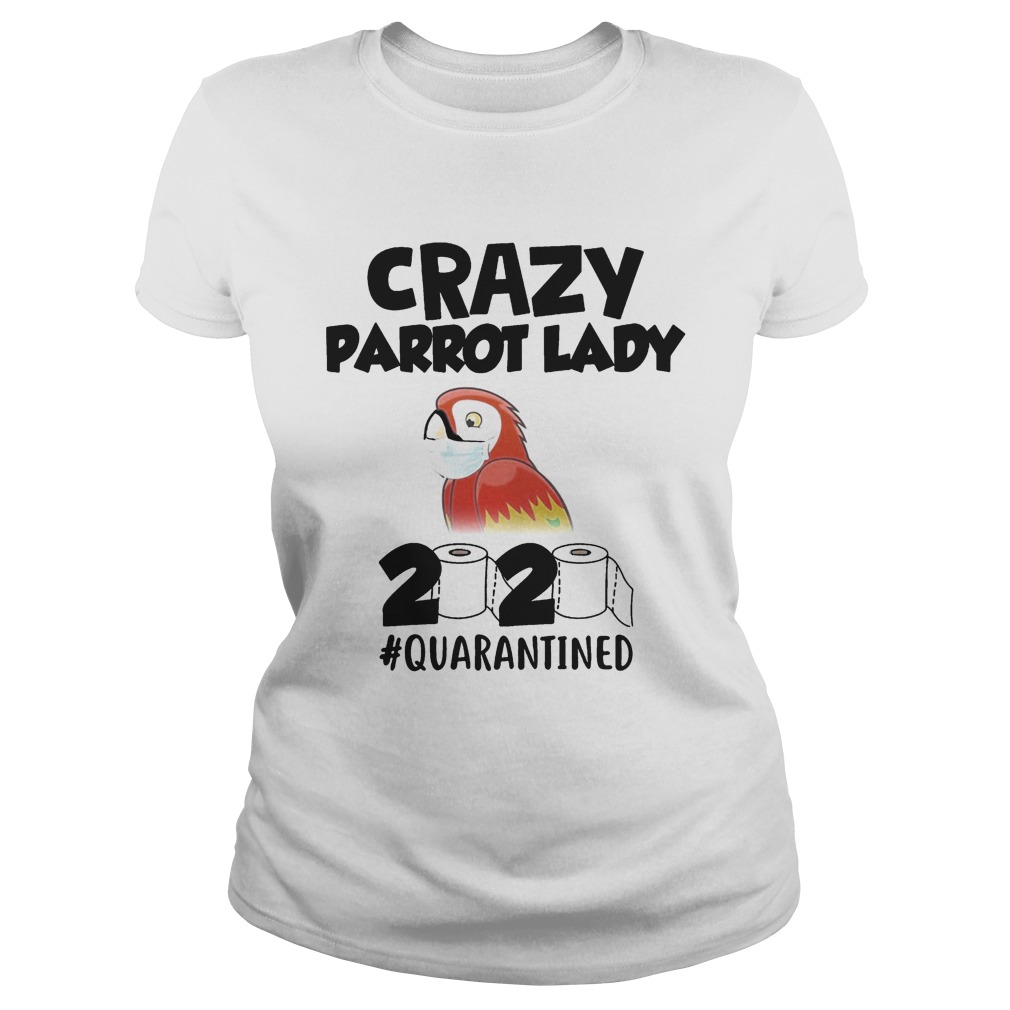 Crazy parrot lady 2020 quarantined mask  Classic Ladies