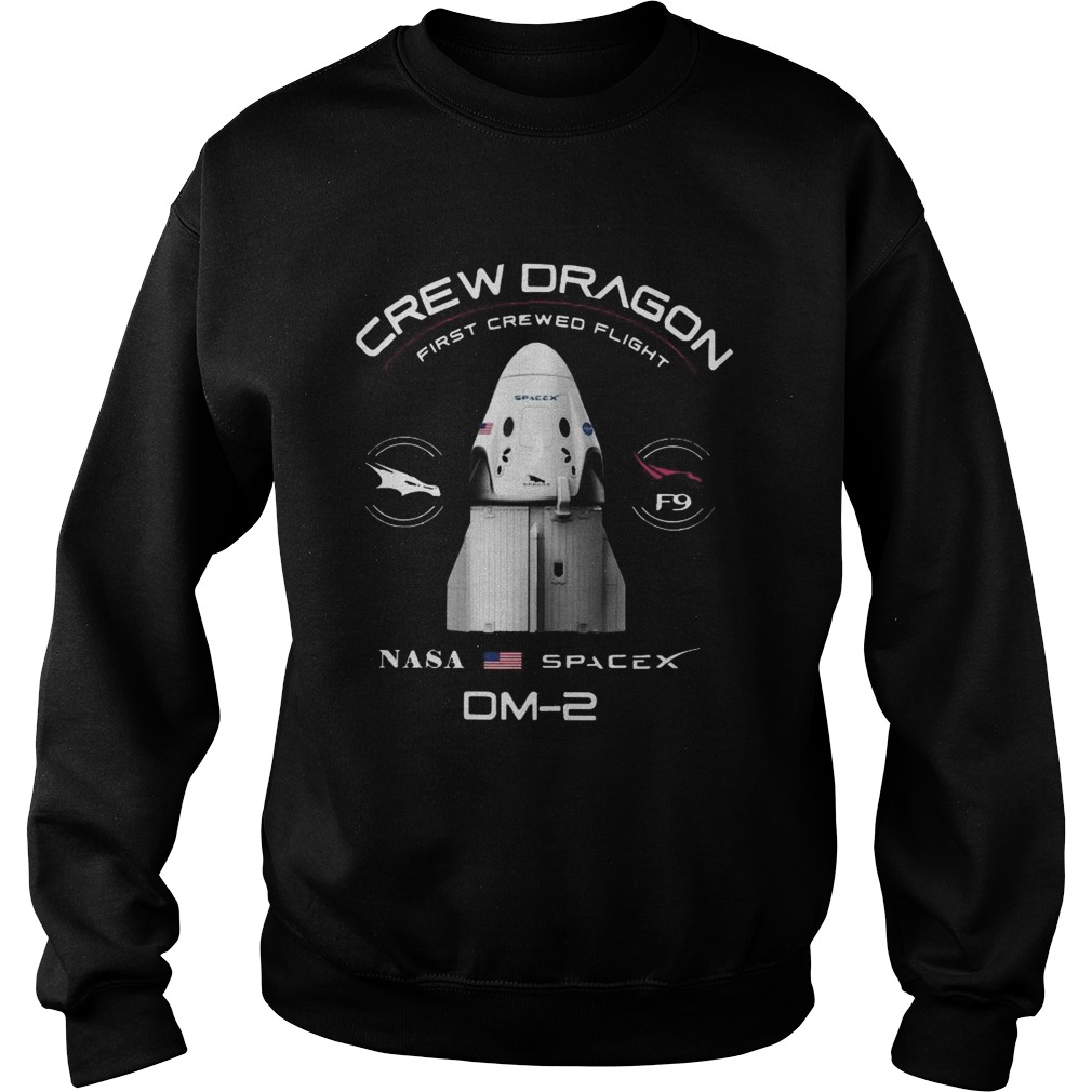 Crew Dragon First Crewed Flight Nasa Spacex Dm2  Sweatshirt