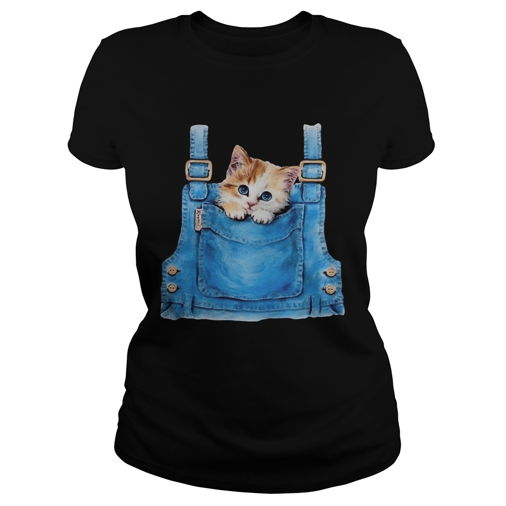 Cute cat in pocket  Classic Ladies