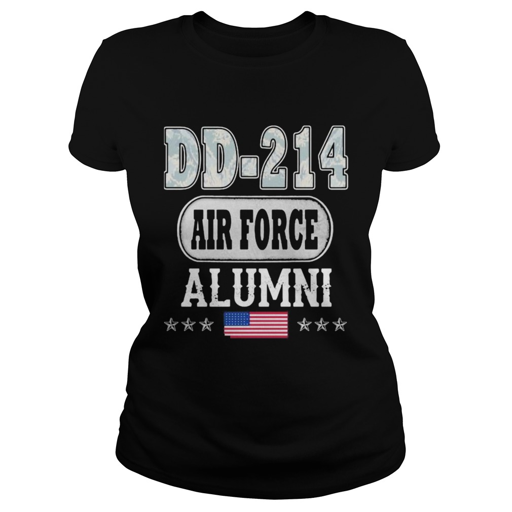 DD214 air force alumni American flag  Classic Ladies