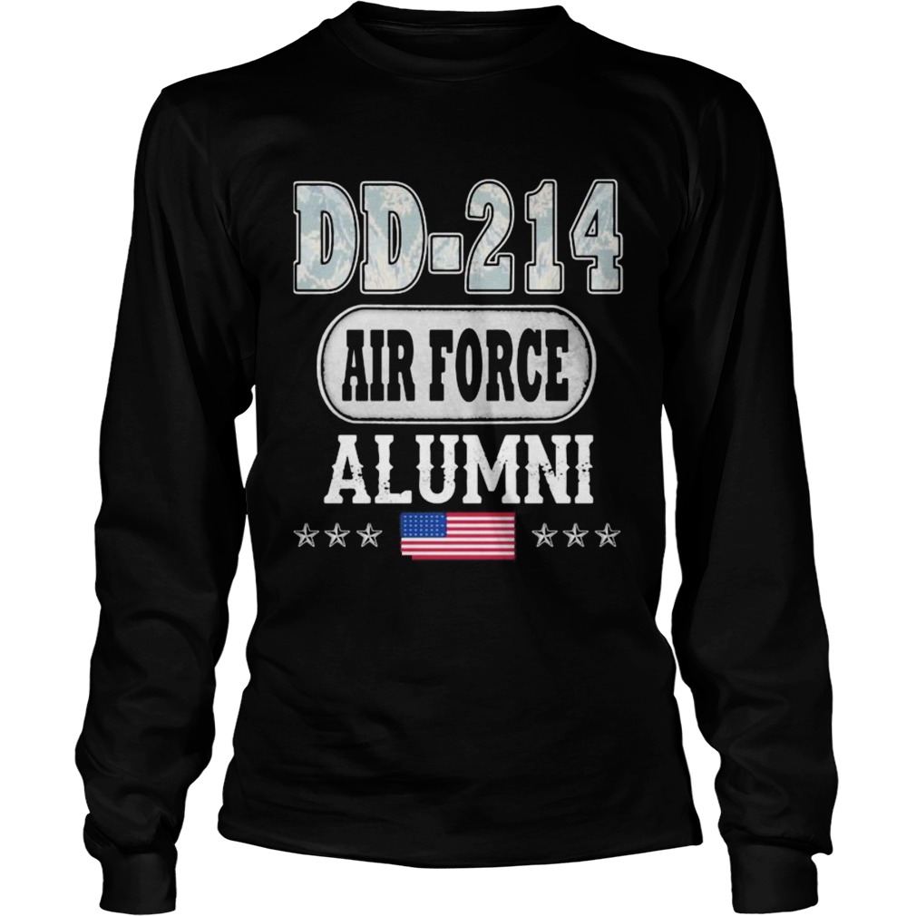 DD214 air force alumni American flag  Long Sleeve