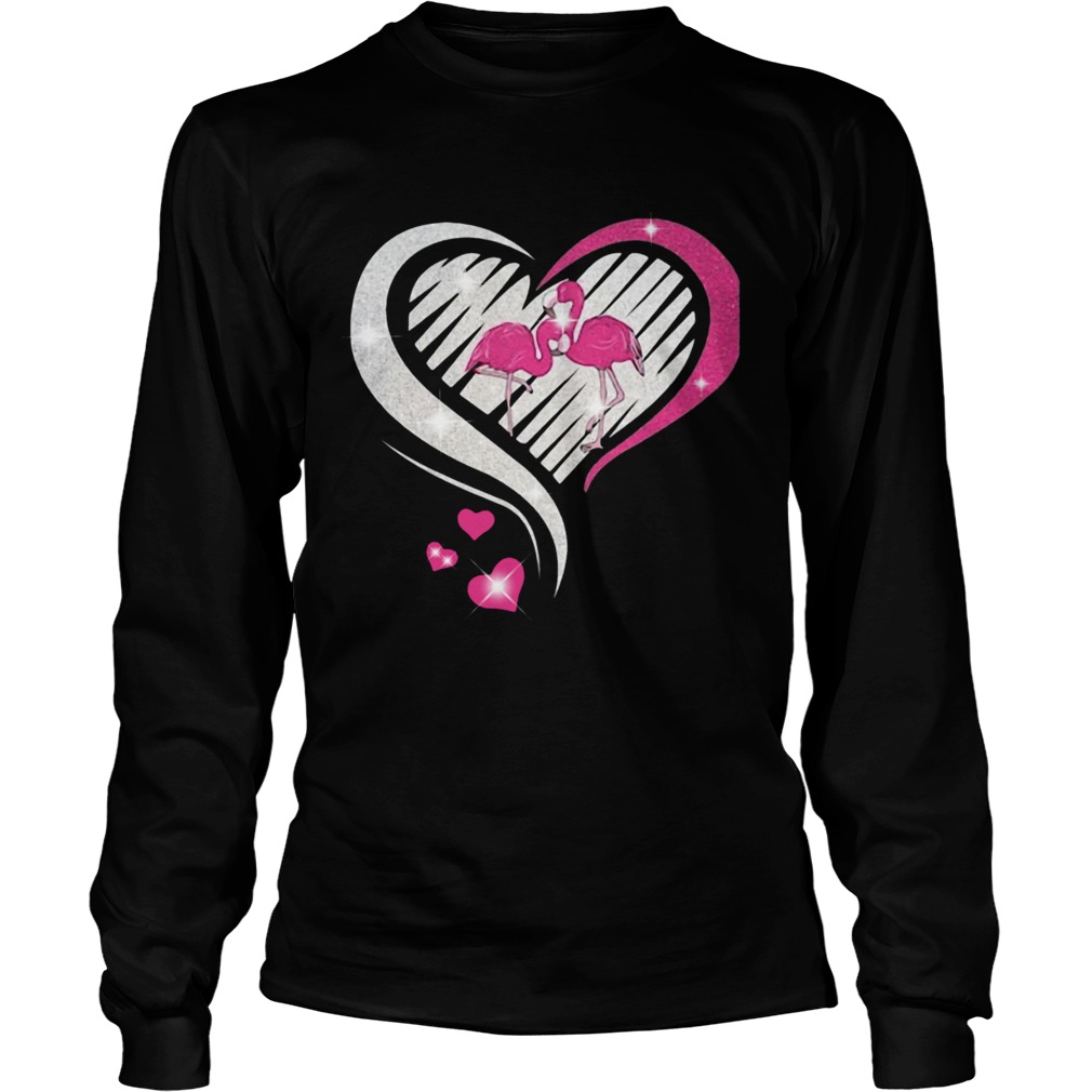 DIAMOND HEART FLAMINGOS  Long Sleeve