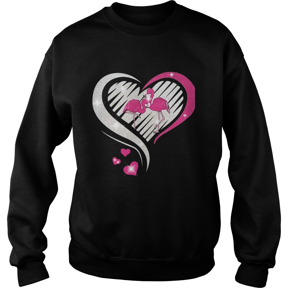 DIAMOND HEART FLAMINGOS  Sweatshirt