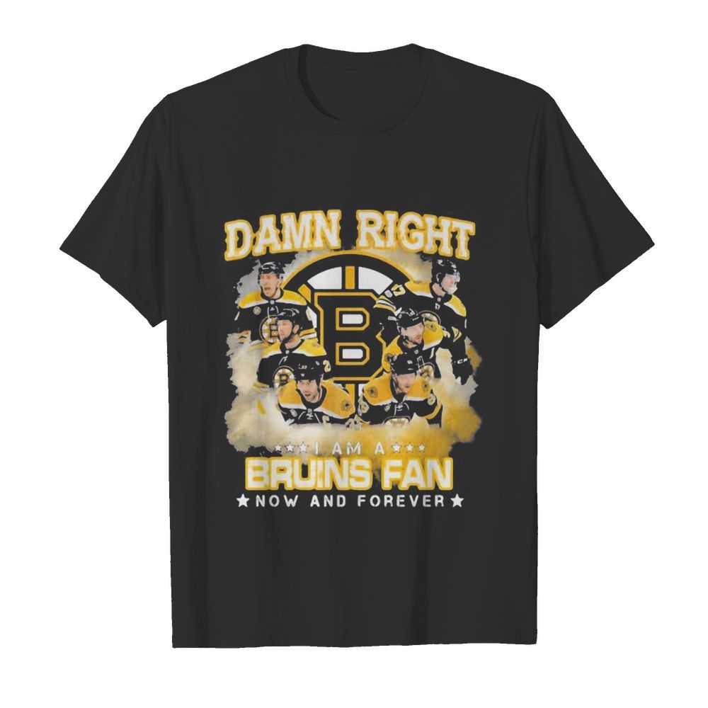 Damn right i am a boston bruins fan now and forever stars shirt