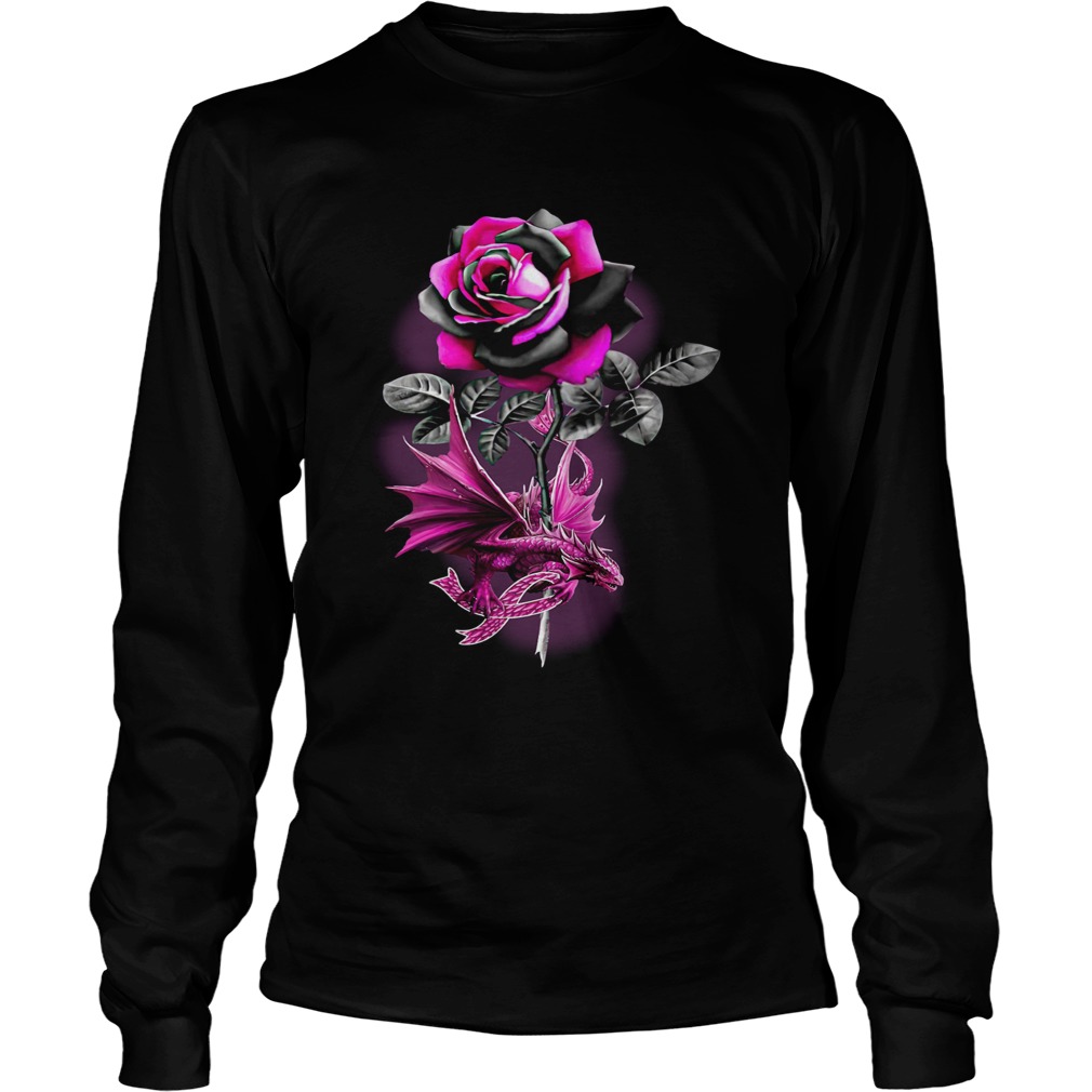 Diabetes Awareness Dragon Purple Rose  Long Sleeve