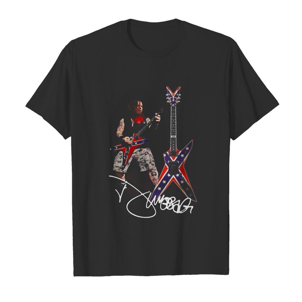 Dimebag darrell costume playing guitar signatures shirt