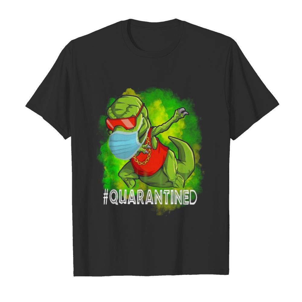 Dinosaur wear mask quarantined shirt