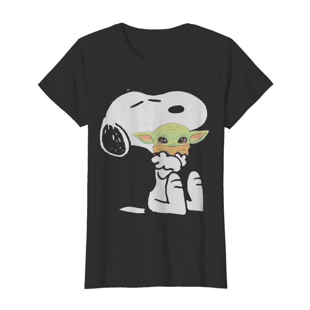 Disney snoopy hug baby yoda  Classic Women's T-shirt