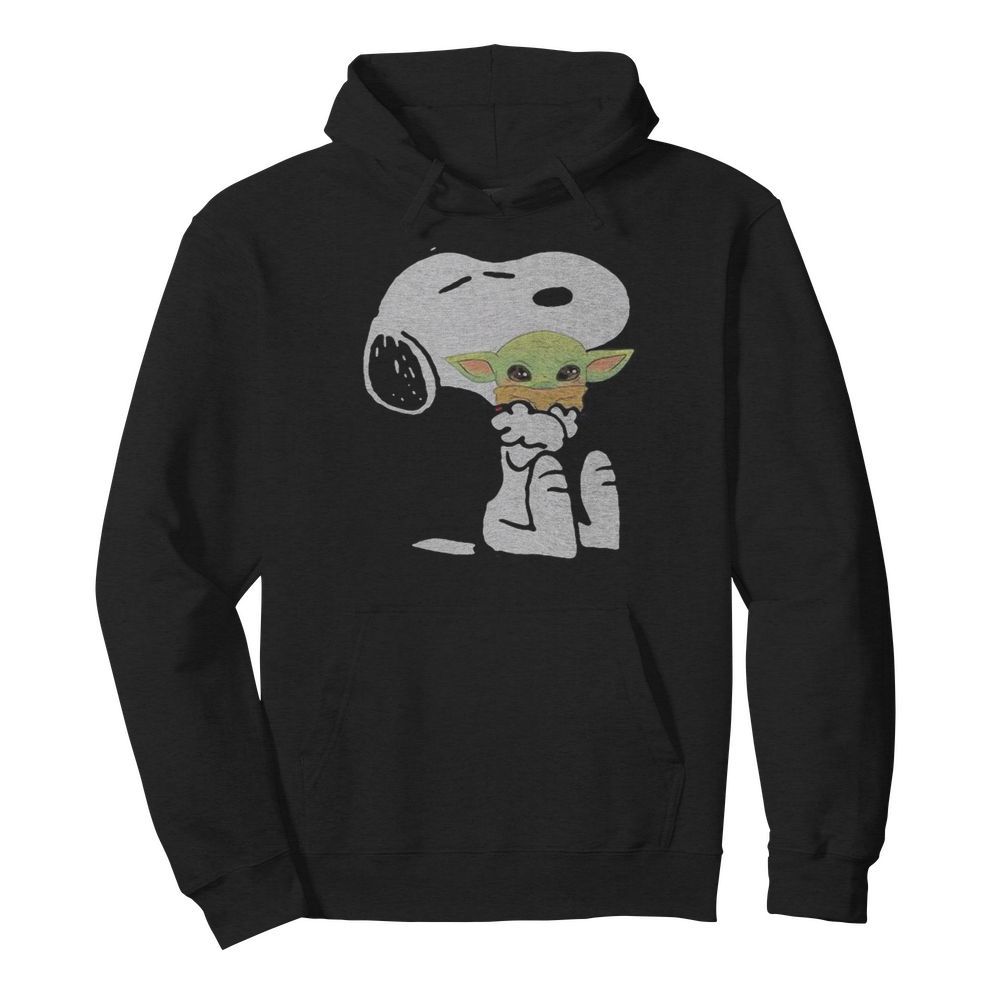 Disney snoopy hug baby yoda  Unisex Hoodie