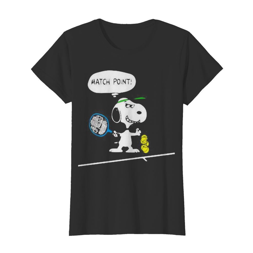 Disney snoopy playing badminton match point  Classic Women's T-shirt