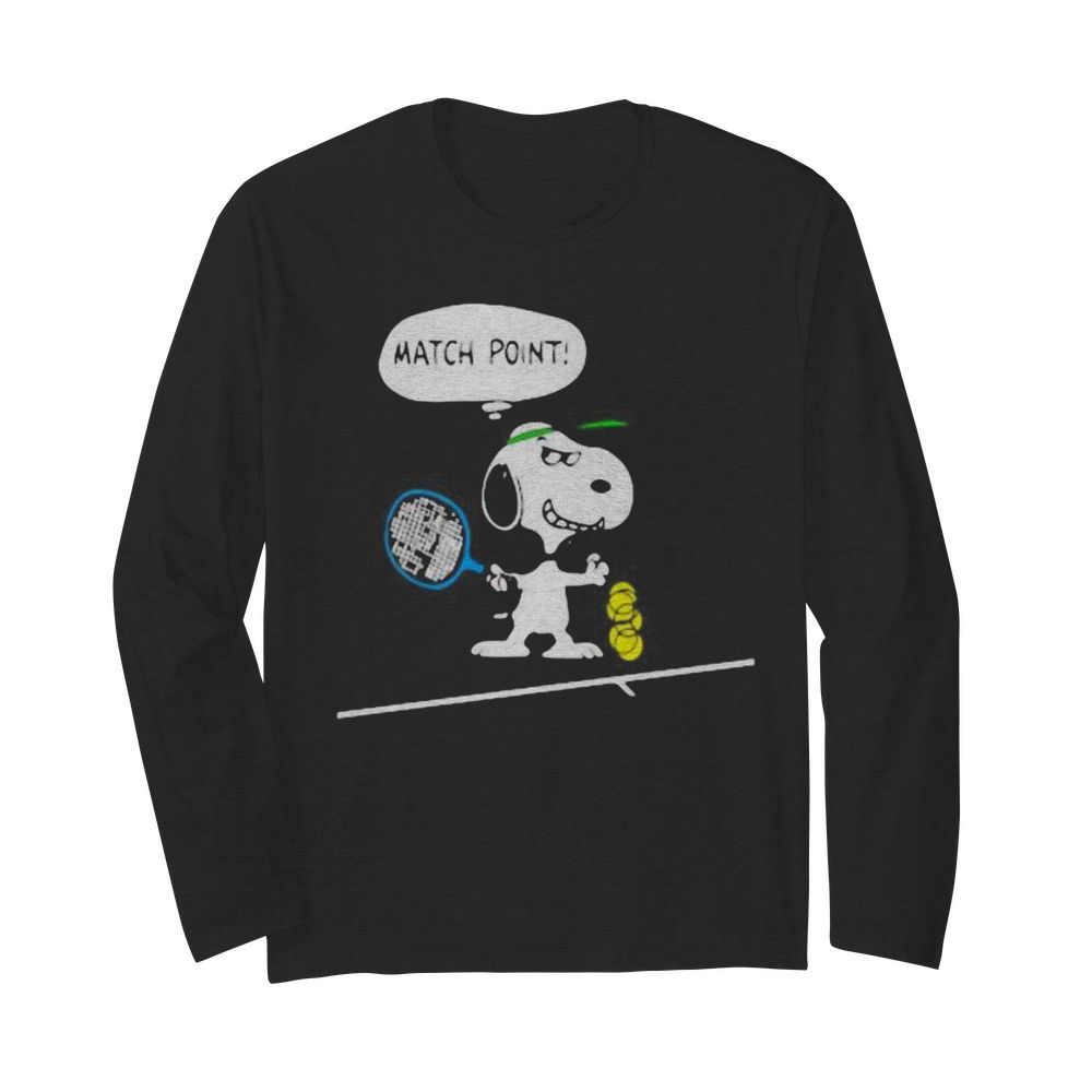 Disney snoopy playing badminton match point  Long Sleeved T-shirt 