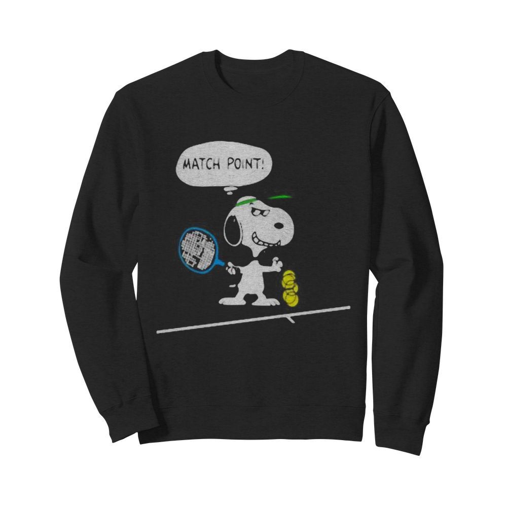 Disney snoopy playing badminton match point  Unisex Sweatshirt