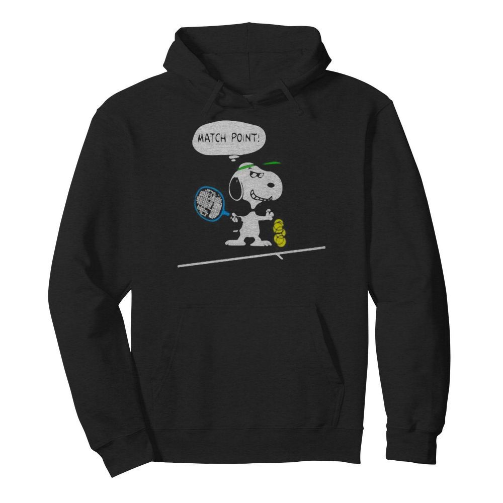 Disney snoopy playing badminton match point  Unisex Hoodie