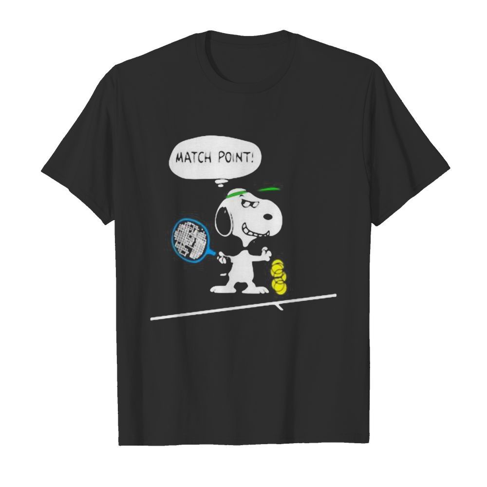 Disney snoopy playing badminton match point  Classic Men's T-shirt