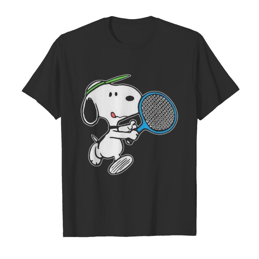 Disney snoopy playing badminton shirt