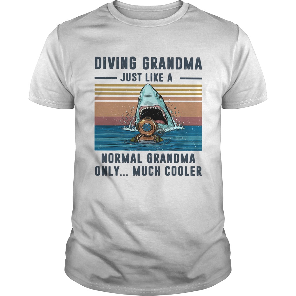 Diving Grandma Just Like A Normal Grandma Only Much Cooler Scuba Diving Vintage Retro shirt