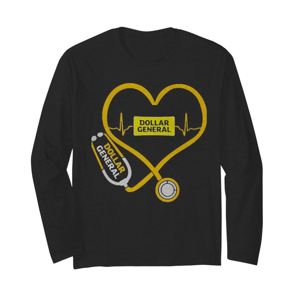 Dollar General nurse stethoscope love heartbeat  Long Sleeved T-shirt 