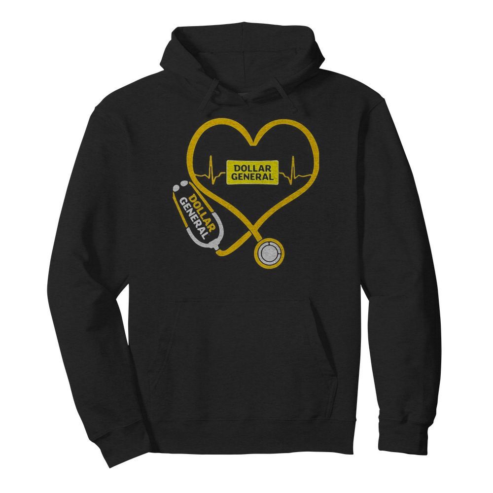 Dollar General nurse stethoscope love heartbeat  Unisex Hoodie