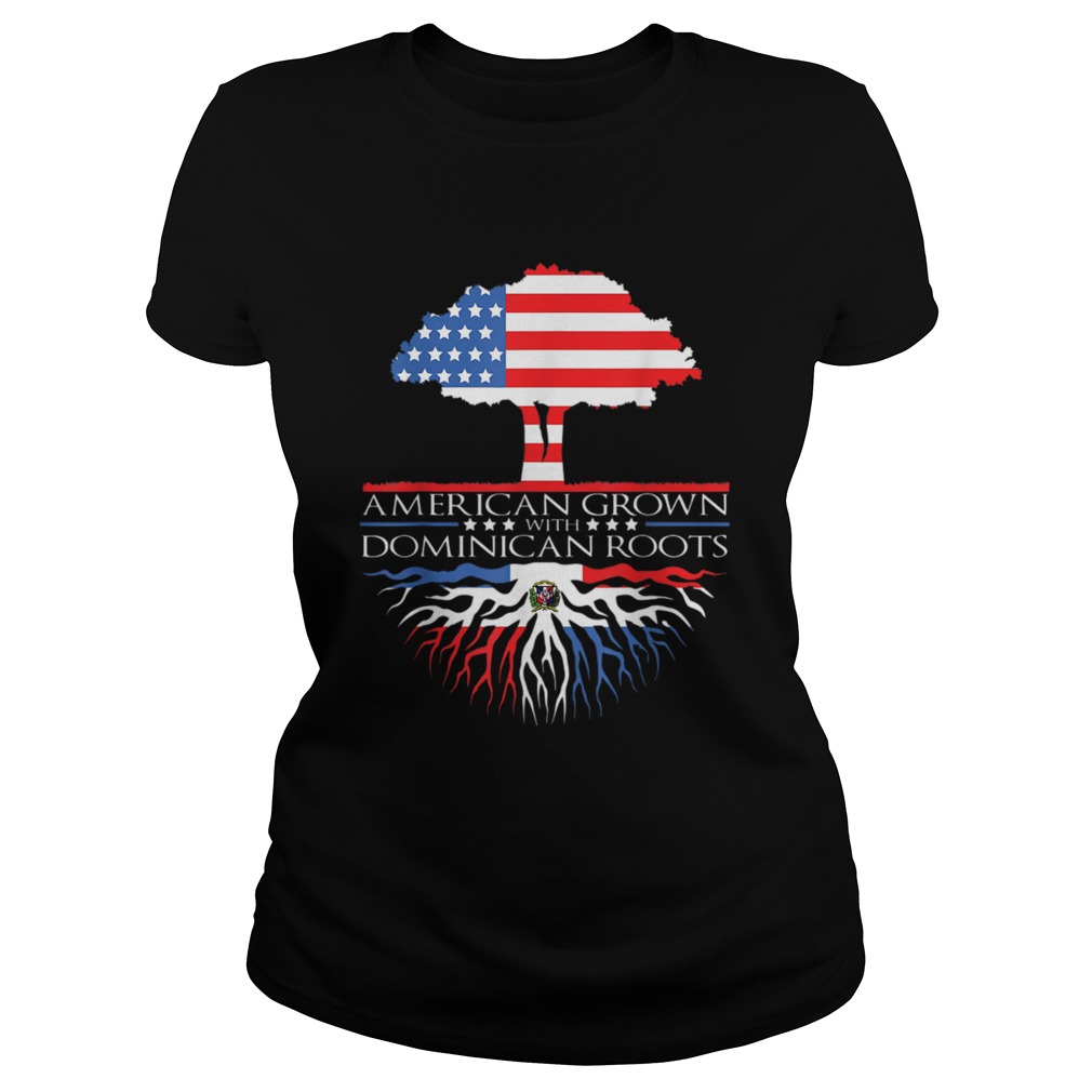 Dominican Republic Roots Flag American Grown  Classic Ladies