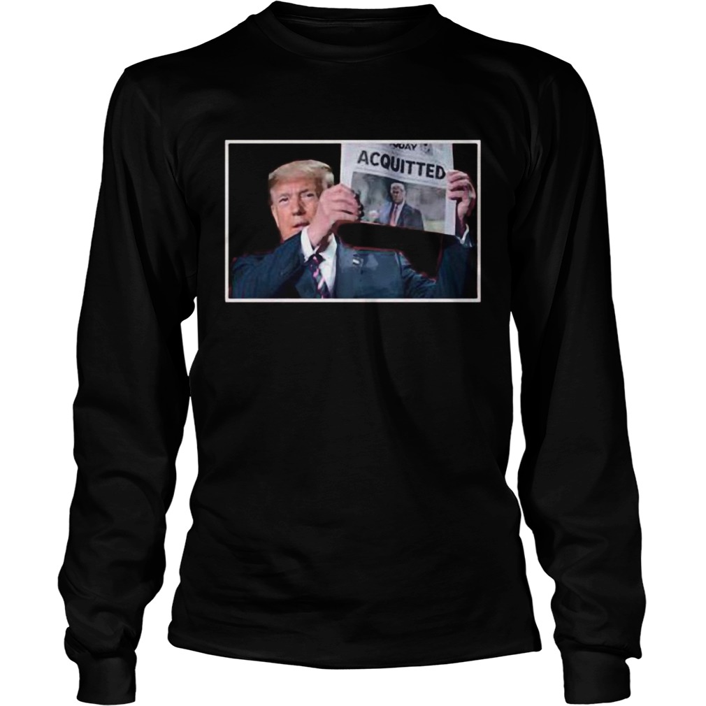 Donald trump newspaper acquitted  Long Sleeve