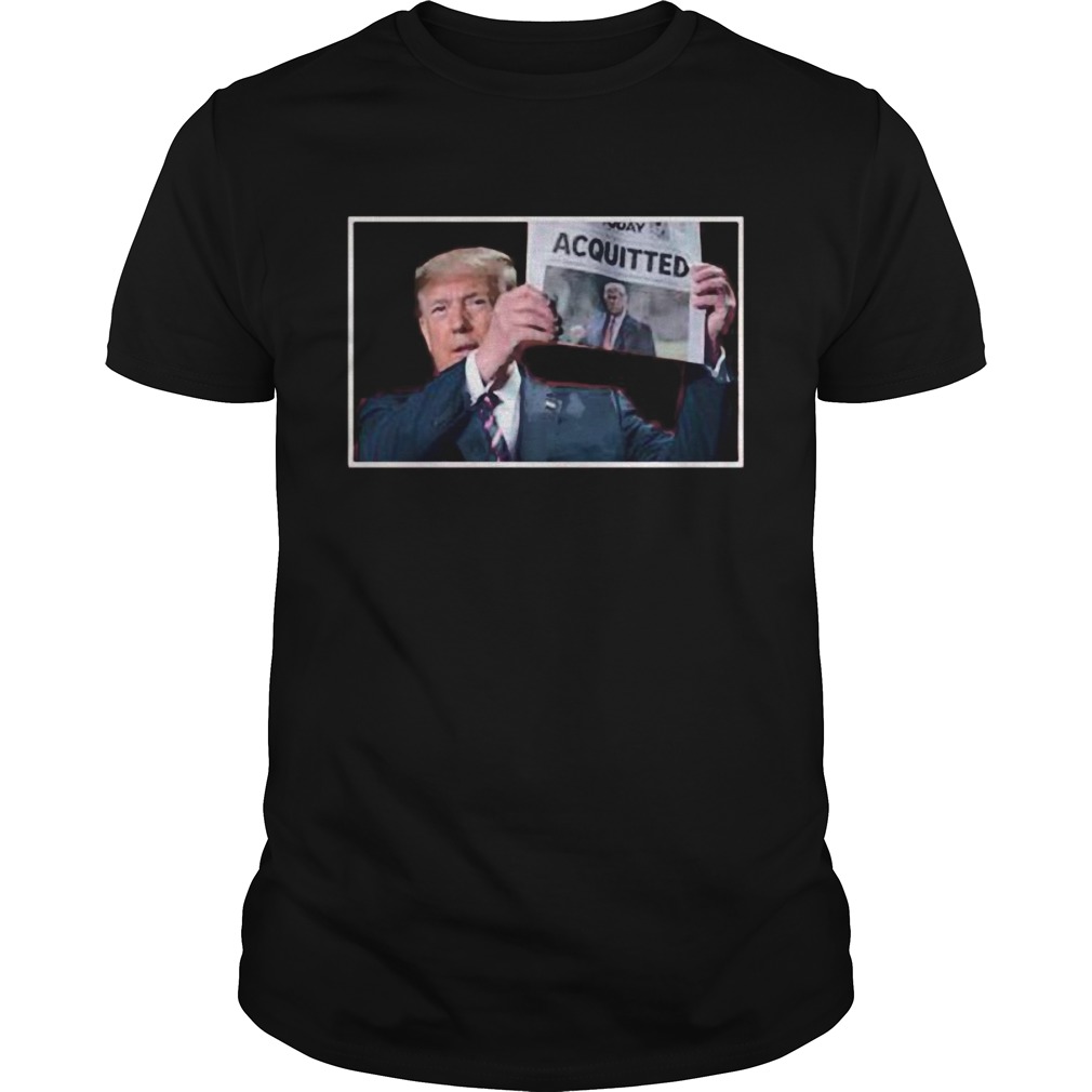 Donald trump newspaper acquitted shirt