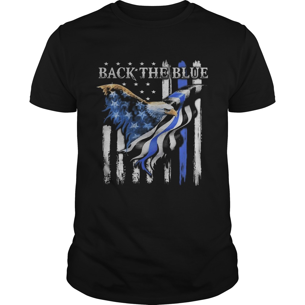 Eagle Back The Blue American Flag shirt