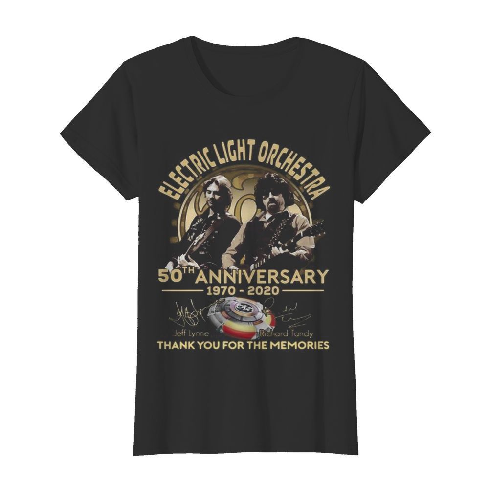 Electric light orchestra 50th anniversary 1970 2020 thank you for the memories signatures  Classic Women's T-shirt