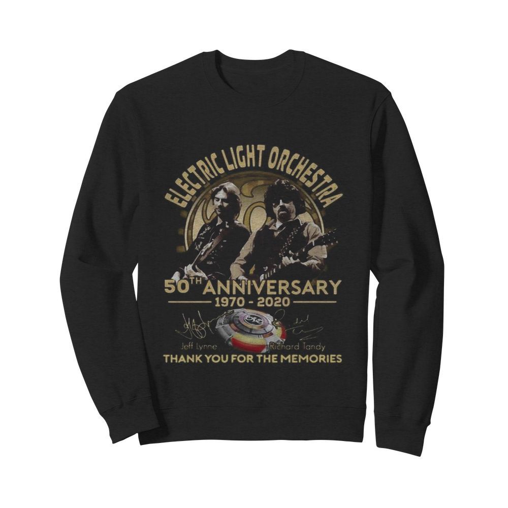 Electric light orchestra 50th anniversary 1970 2020 thank you for the memories signatures  Unisex Sweatshirt