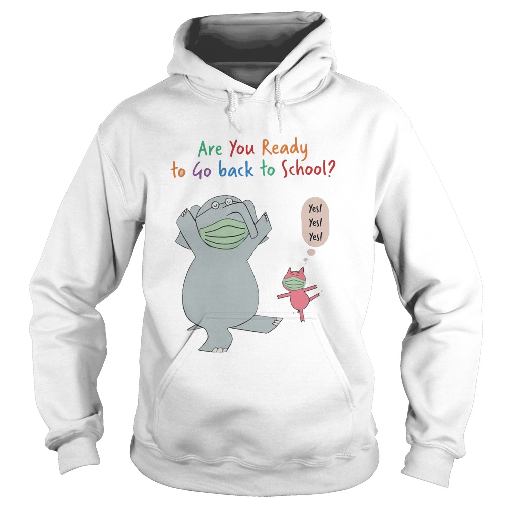 Elephant And Pig Face Mask Are You Ready To Go Back To School  Hoodie