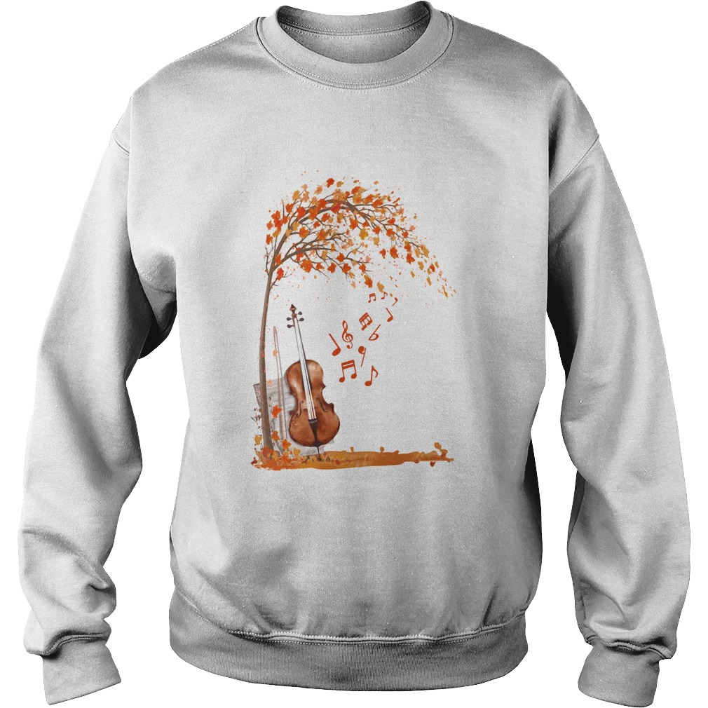 Fall Autumn Maple Leaf Violin  Sweatshirt