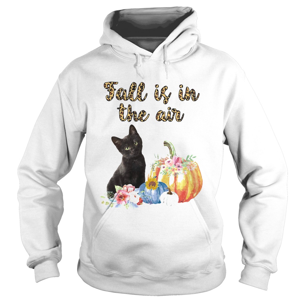 Fall Is In The Air Cat Pumpkin Flower  Hoodie