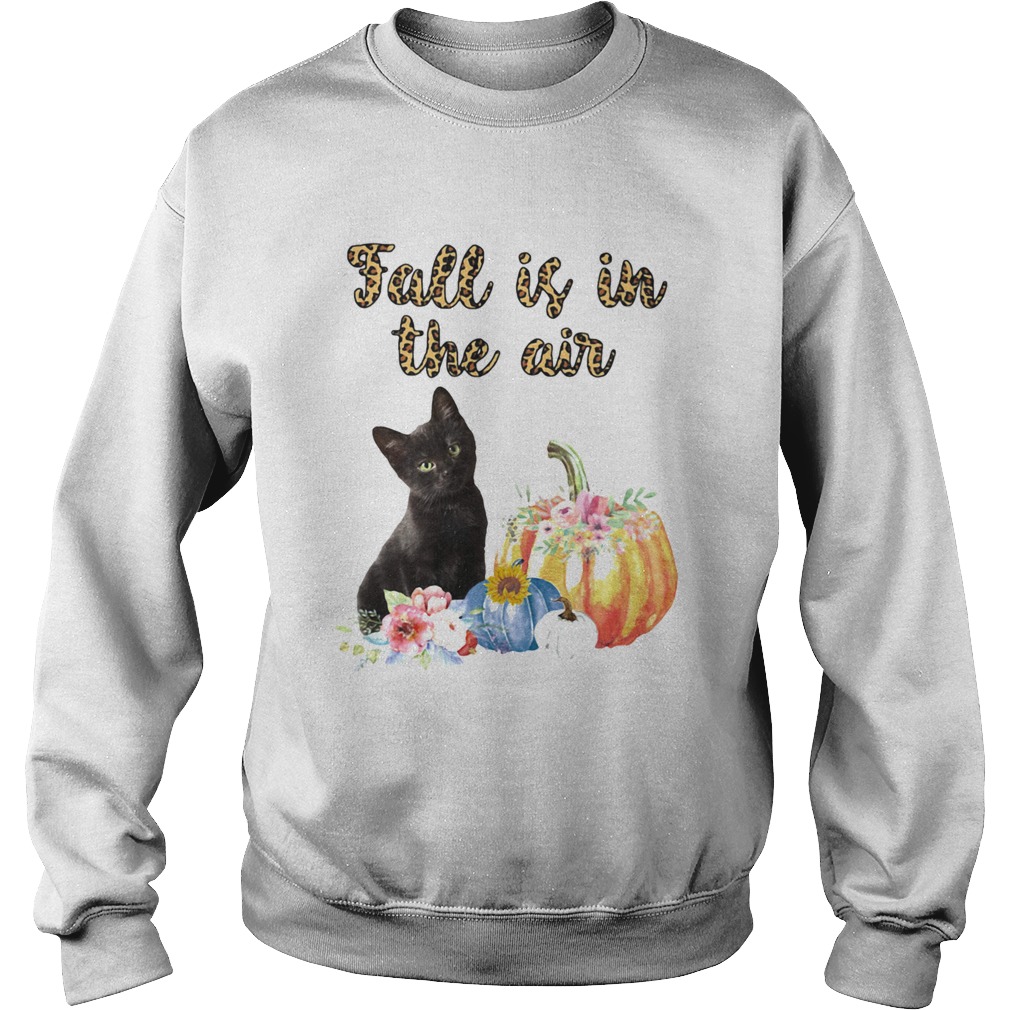 Fall Is In The Air Cat Pumpkin Flower  Sweatshirt