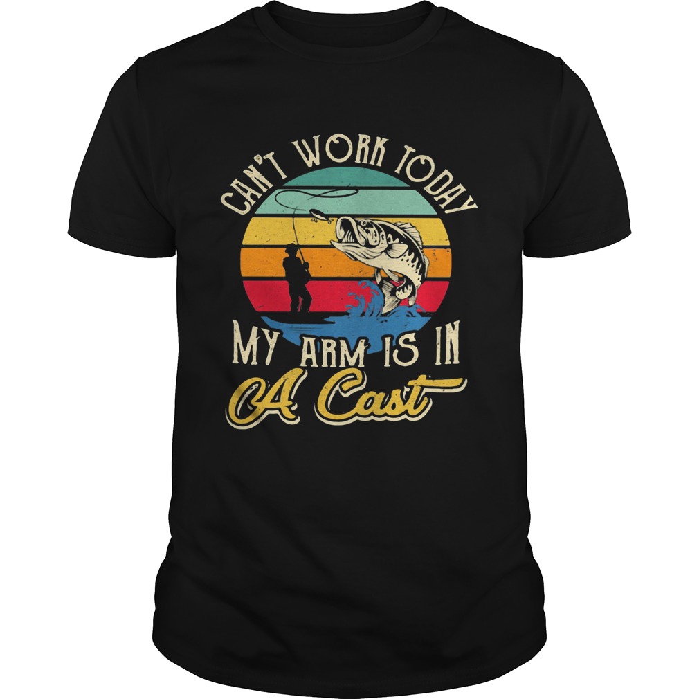 Fishing Cant work today my arm is in A cast Vintage retro  Unisex