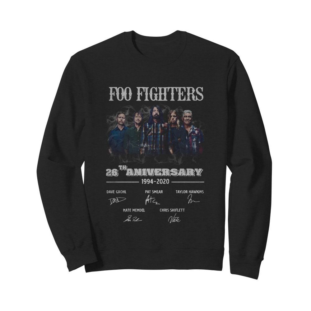 Foo Fighters 26th Anniversary 1994 2020 Signature  Unisex Sweatshirt